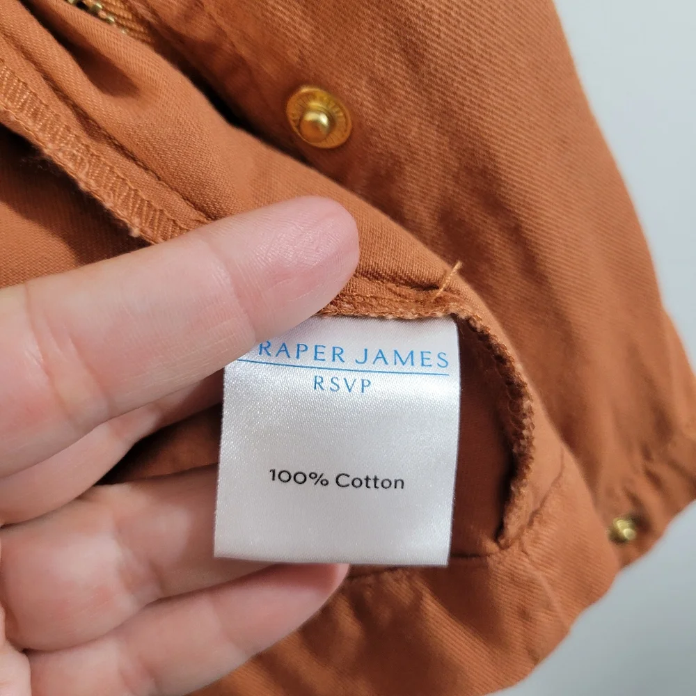 DRAPER JAMES RSVP Cinnamon casual cotton twill belted field utility jacket